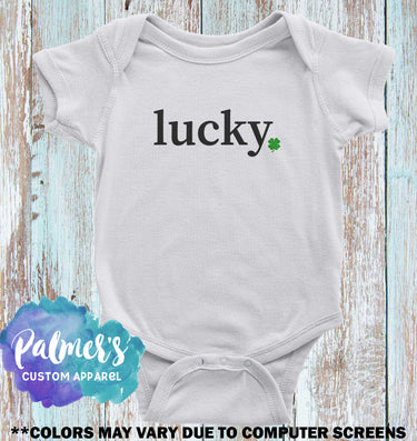St. Patricks Day Oneise®-St. Patrick's Day Outfit-St. Patricks Onesie®-Infant Onesie® -First St. Patrick's Day Onesie®-Lucky Onesie®-Lucky